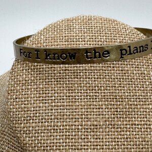 Jeremiah 29:11 Bracelet Bangle For I Know the Plans I Have for You Faith